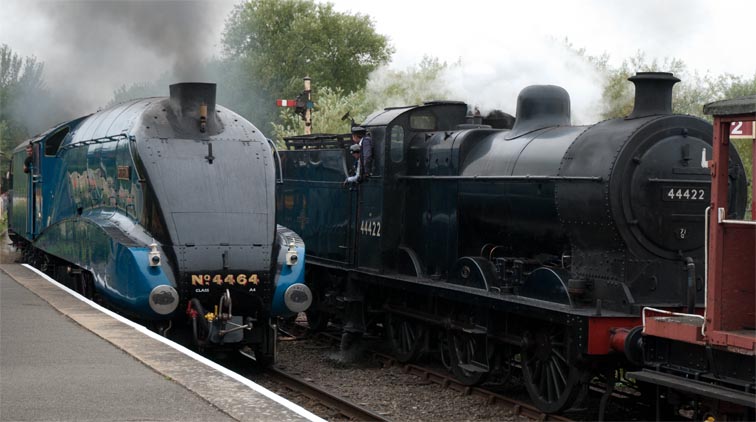A4 No.4464 and 4F 4422 at Orton Mere