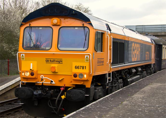 Class 66781 at Orton Mere 
