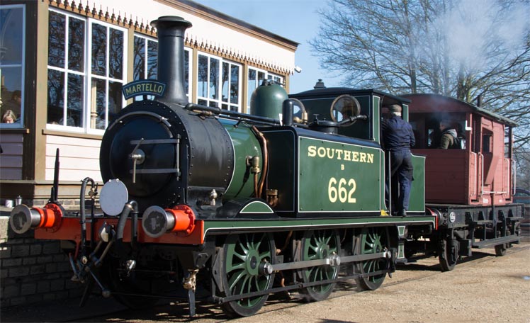 Southern 0-6-0T Martello at the Nene Valley's Wansford station 