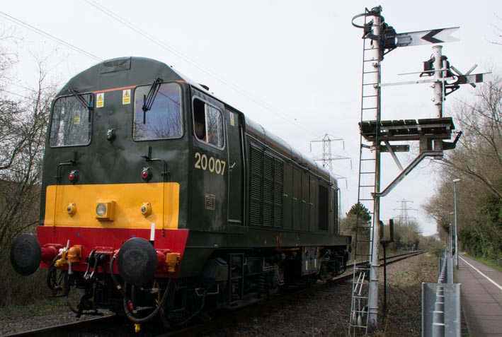 Class  20 007 in British Railways green 