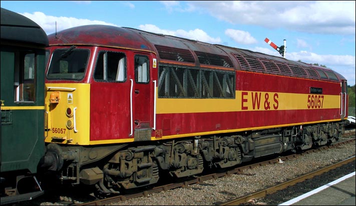  Class 56057 still in its EW&S colours at Orton Mere in 2004