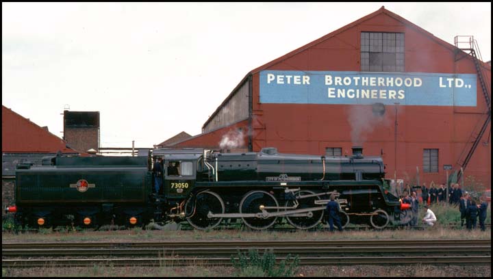 British Railways Class 5 73050 City of Peterborough at Peter Brotherhoods