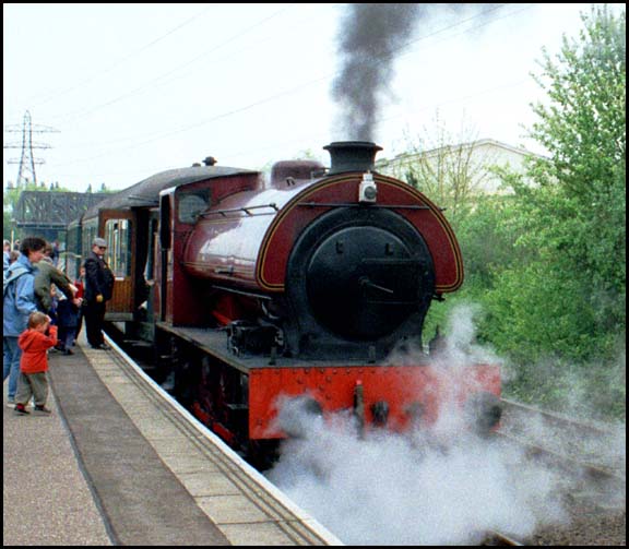  Austerity 0-6-0ST no.75006 in the Nene Valley's Peterborough station in 2002