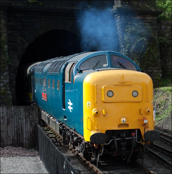 two Deltic had come off  the NYMR Shed light engines and  into Grosmount station 