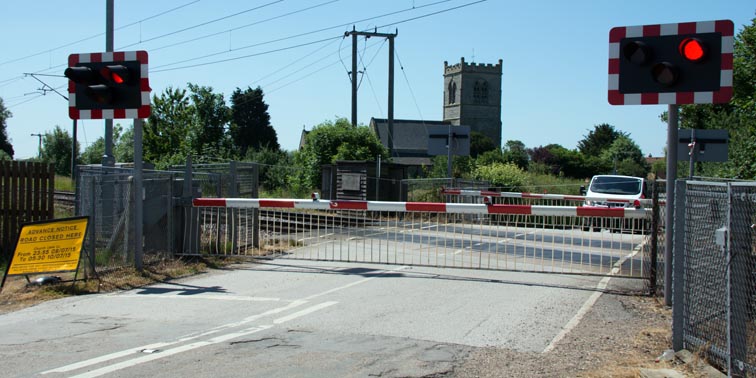 Church Lane crossing barriers in 2005 