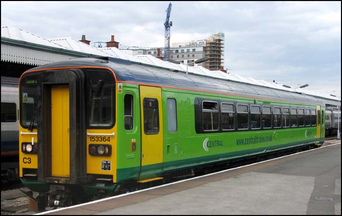 Central Trains 153364 at Nottingham station in 2005 