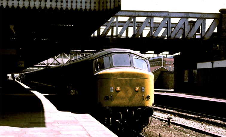  A Class 45 in platform 5a at Nottingham station in BR days 