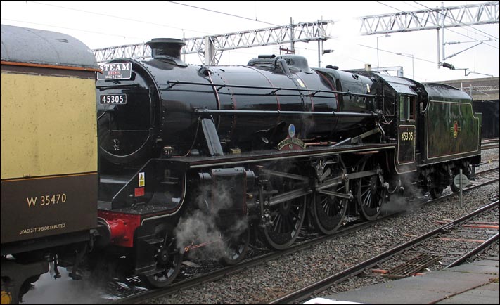 The  Crewe Open Day Special Saturday on the 10th of September in 2005 with LMS Class 5MT 4-6-0 no 45305 