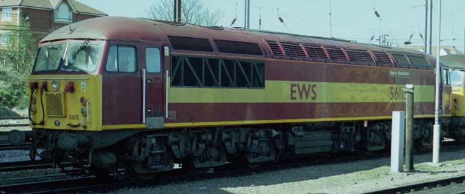 EWS class 56 158 Barry Needham at the Peterborough Depot