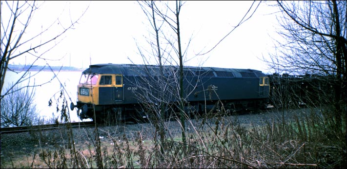 Class 47 206 waits to discharge its load of fly-ash