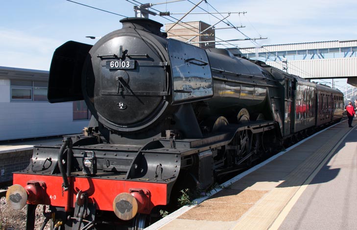 A3 60103 Flying Scotsman in Platform 5  at Peterborough station 