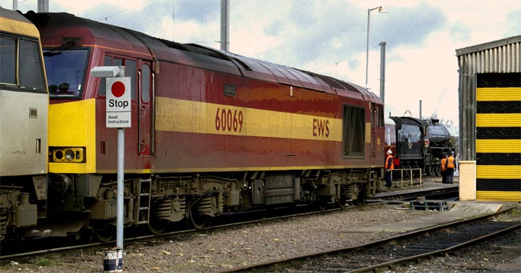 Class 60069  and a B1 in 2006 at Peterborough Depot