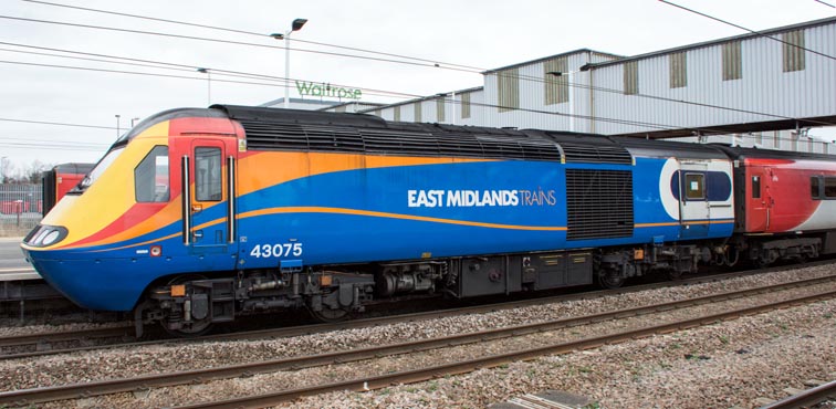 East Midlands Trains HST 43075 in platform 3
