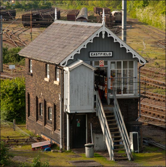 Eastfield signal box on the 17th May 2010