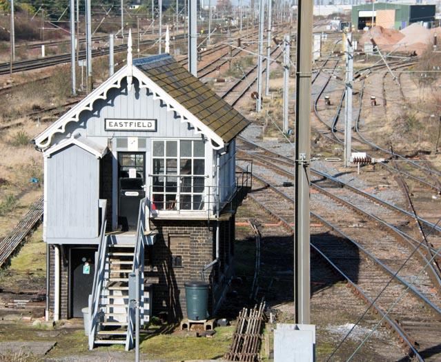 Eastfield signal box on the 18th of Febuary in 2015 