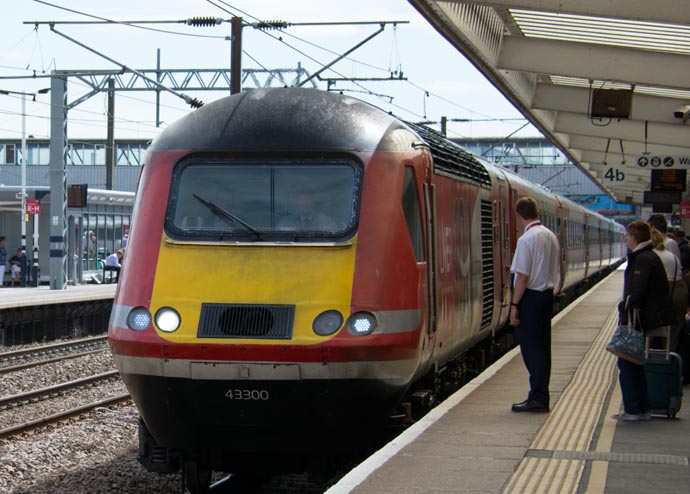 LNER HST 43300 into platform 4 on the 28th of August 2019