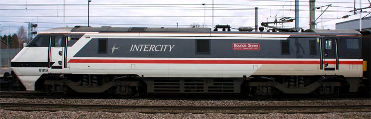 LNER class 91119 Bonds Green Intercity Depot 1997-2017 