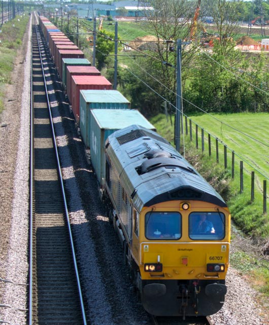 GBRf class 66707 on the 13th May 2019