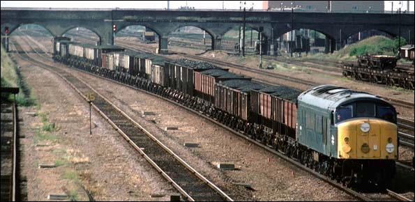 Class 45 on a train of coal 