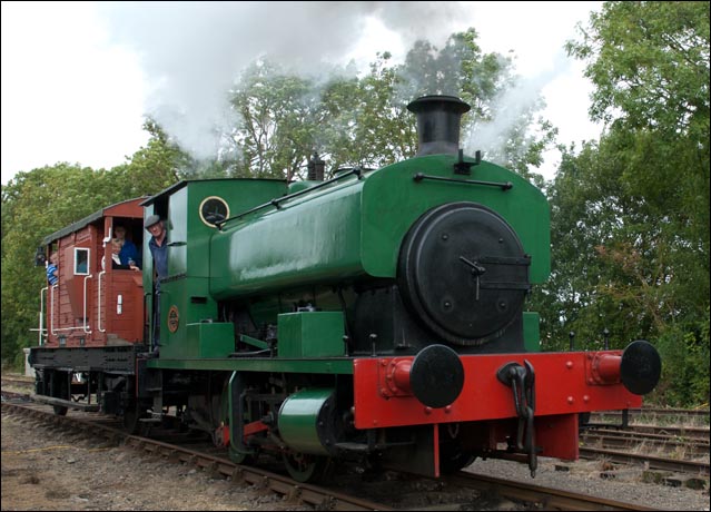 Green 0-4-0st at Rocks for Rail in 2012 