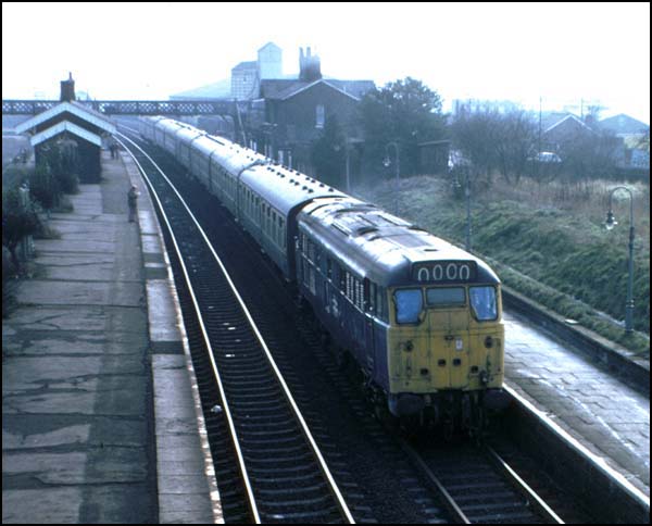  Class 31 in Sandy station on a Peterborough train.