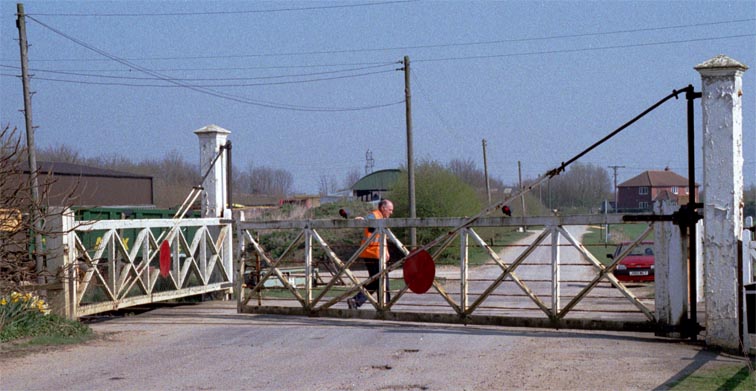 Level crossing gates at Sleaford North