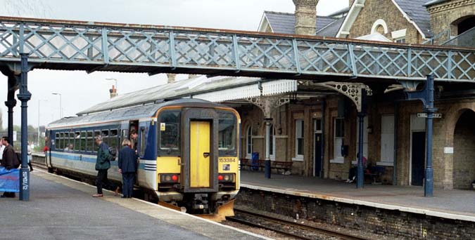 Central Trains 153384 in Spalding station 2002 