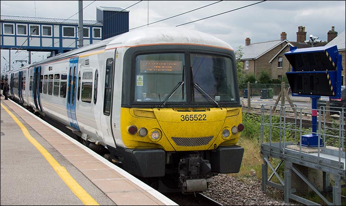 First Capital Connect class 365522 in platform 1 at St Neots 