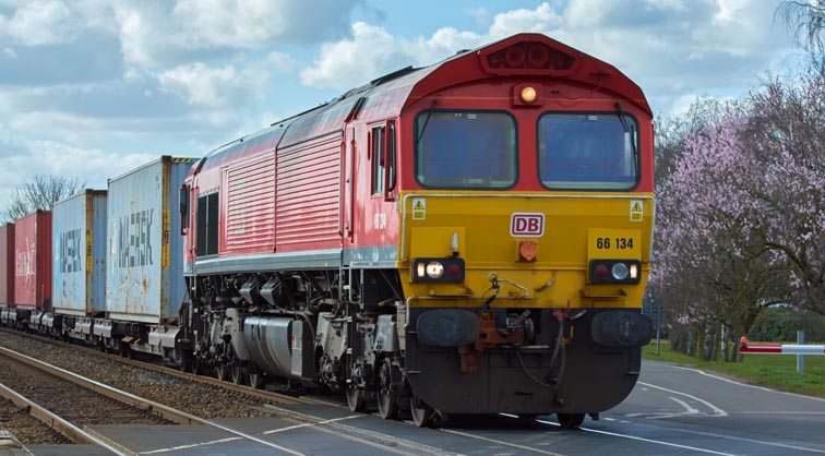 DB class 66134 at Tuves 14th March 2022 