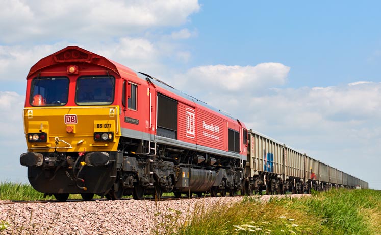 DB class 66615 at Turves on the 23rd of June 2021