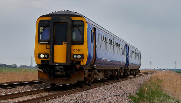 EMR class 156413 at Turves on the 31st March 2021 