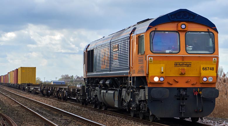 GBRf class 66748  'West Burton 50' at Tuves on the 27th of March in 2023 