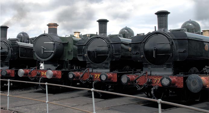 GWR tank engines at the open Weekend at Tyseley in 2008 