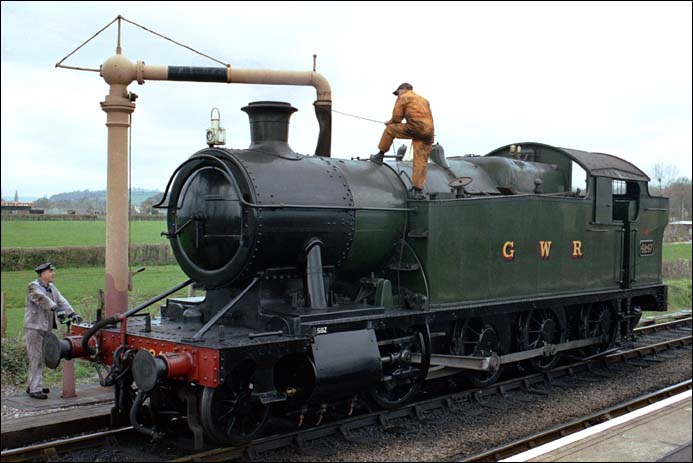 GWR tank no. 1247 being watered