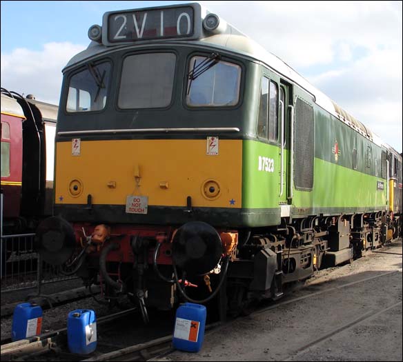 D 7523 in the yard at  the West Somerset Railway
