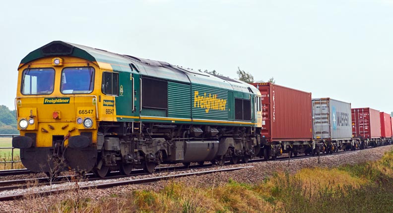Freightliner class 66547 at Whittlesea  on 18th October May 2021.