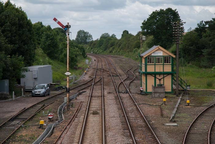 Wymondham track layout at the Cambridge end of the station 
