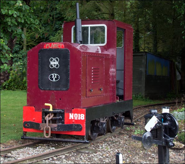 Planet Diesel no.18 at the Yaxham Light Railway in 2014