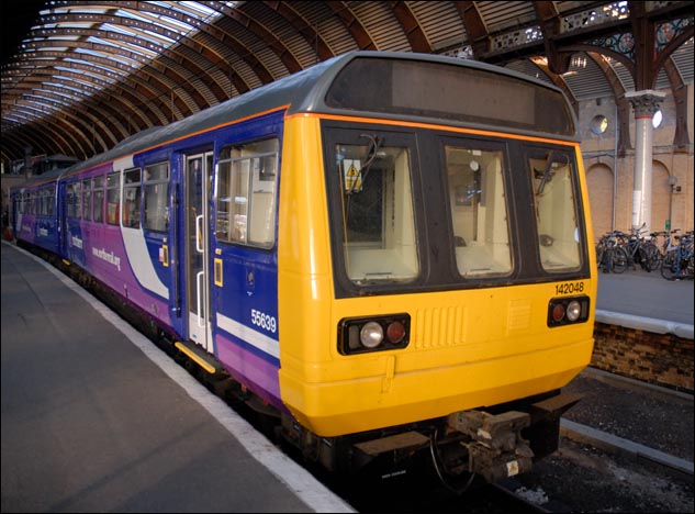 Northern Rail class 142048 at York station in  2008 
