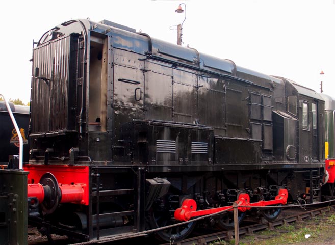 A black 08 at Barrow Hill in 2006