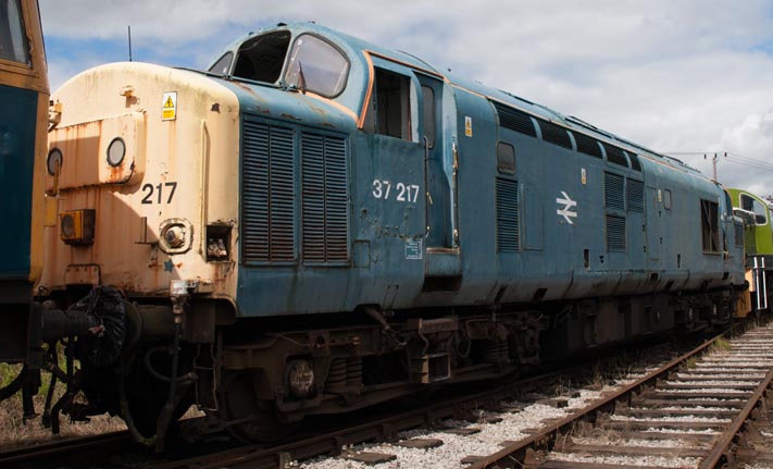 Class 37 217 at Barrow Hill 