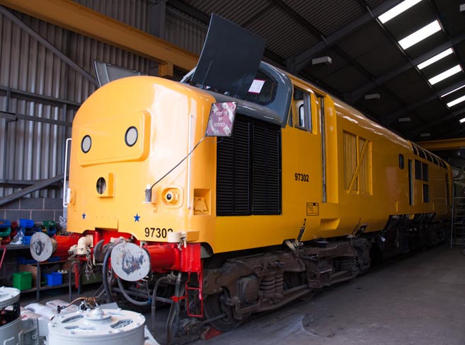 97302 in Network Rail yellow 