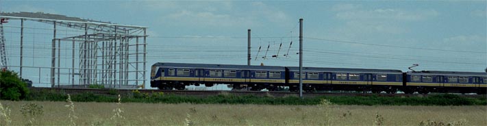 Thamslink EMU near  the Bedford bypass bridge south of Bedford in 2001 