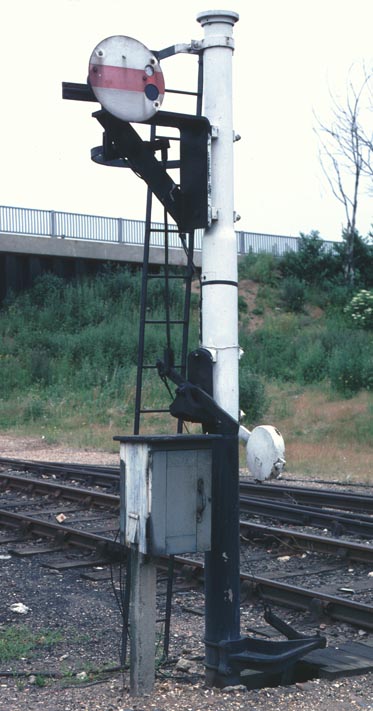 ground signal on a post at Bedford St Johns Station 