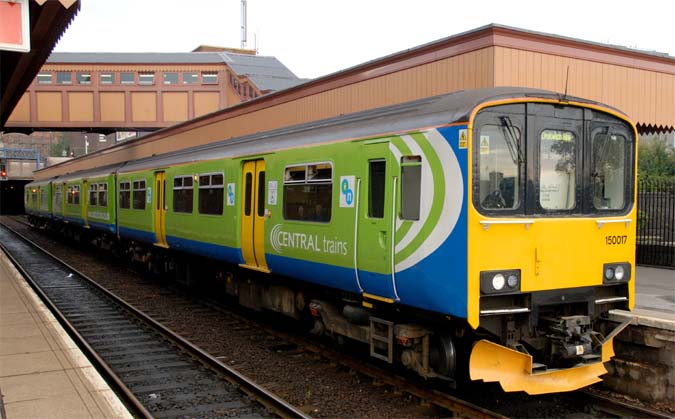 Central Trains class 150017 at Birmingham Moor Street Station 