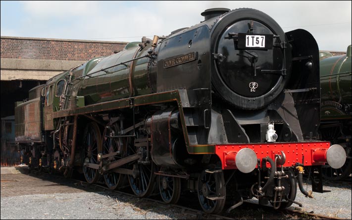 70013 Oliver Cromwell outside the shed at Carnforth.