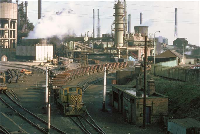 The large Corby steel works 