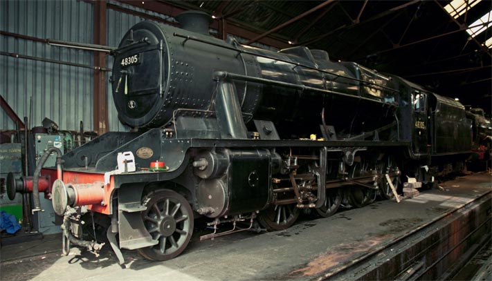8F 43805 in the Shed at Loughborough 