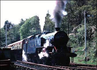 42085 was painted in a Caledonian Railway blue livery 