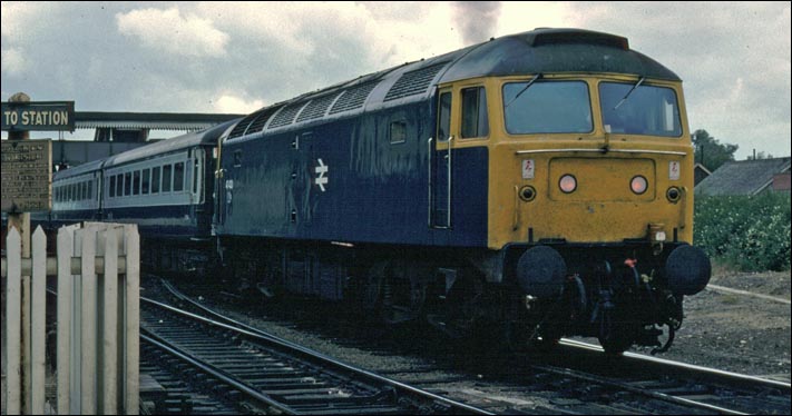 class 47 on a Sunday train diverted off the ECML 